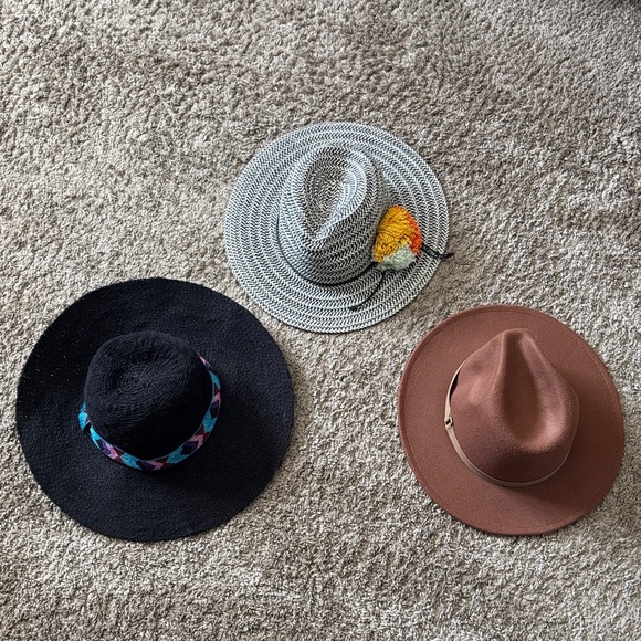 Other - Stylish Hat Trio in Black, Gray, and Brown